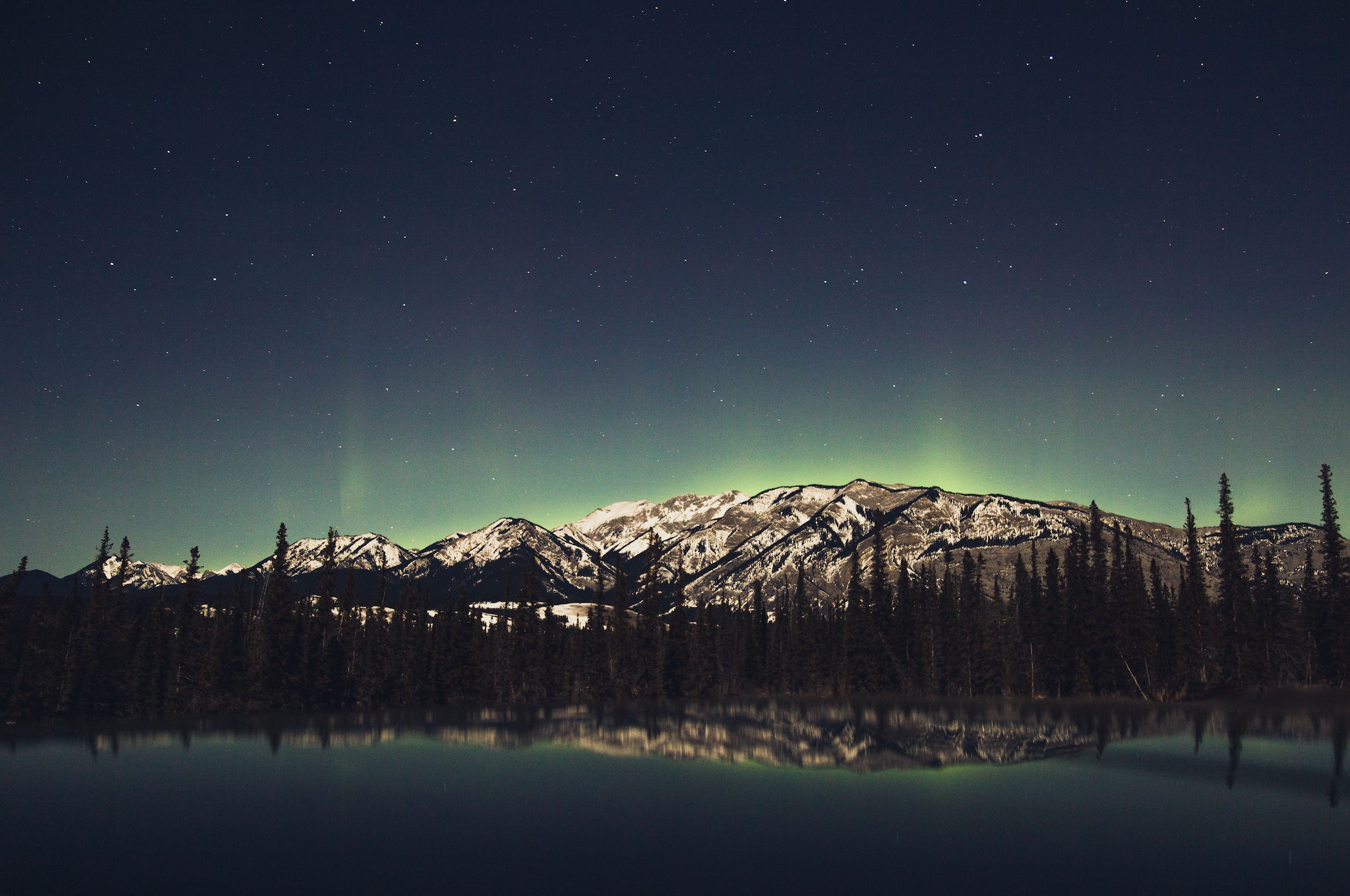 Northern lights, Jasper, Canada