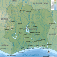 Côte d’Ivoire – topographique