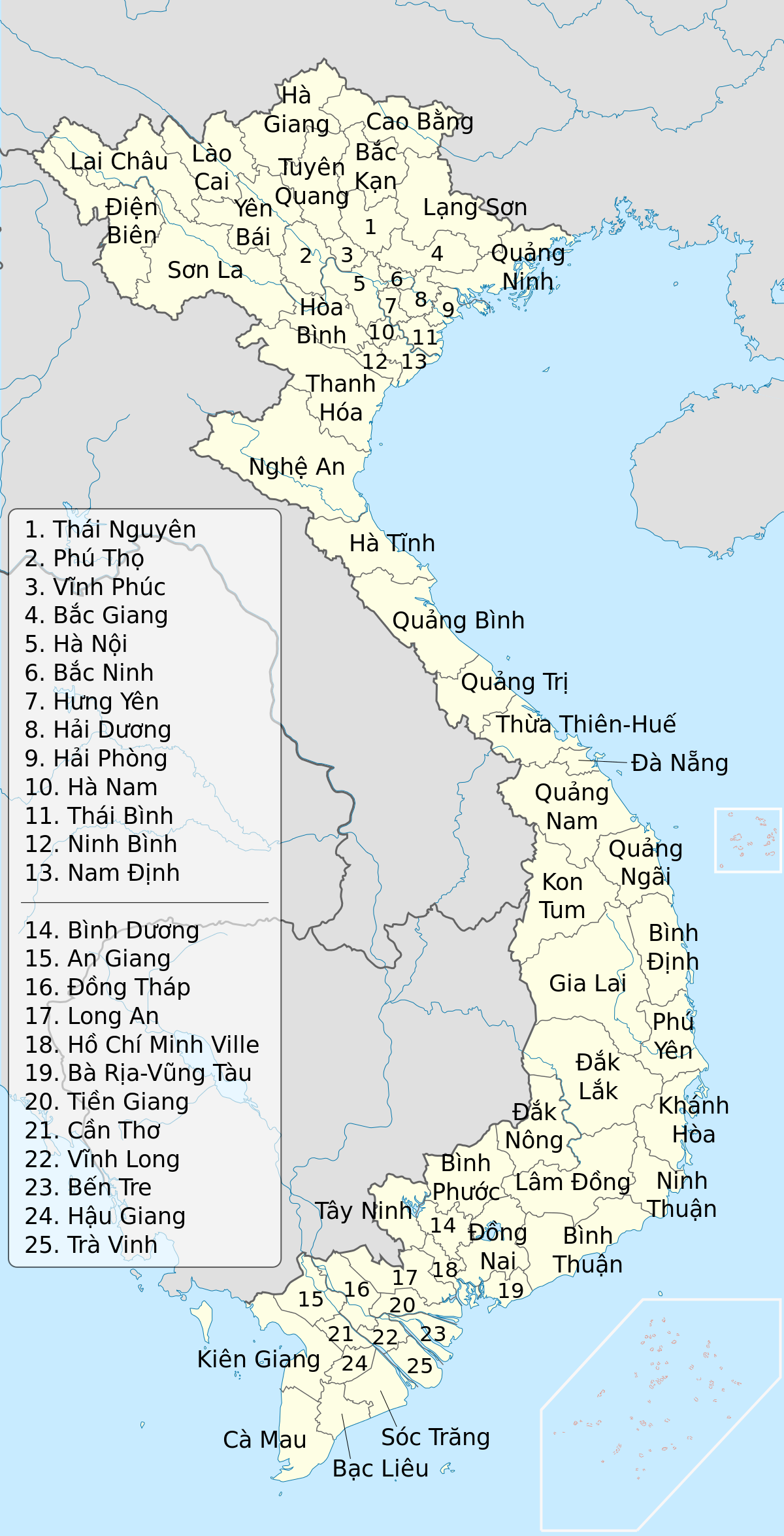 Viet Nam Provinces 