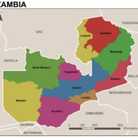 Zambia – administrative (provinces)