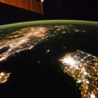 Corée du Nord – lumières de la nuit