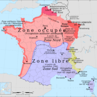 France – occupied area / free area (1942)