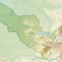 Uzbekistan – topographic