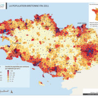 France – Brittany: distribution of the population (2012)