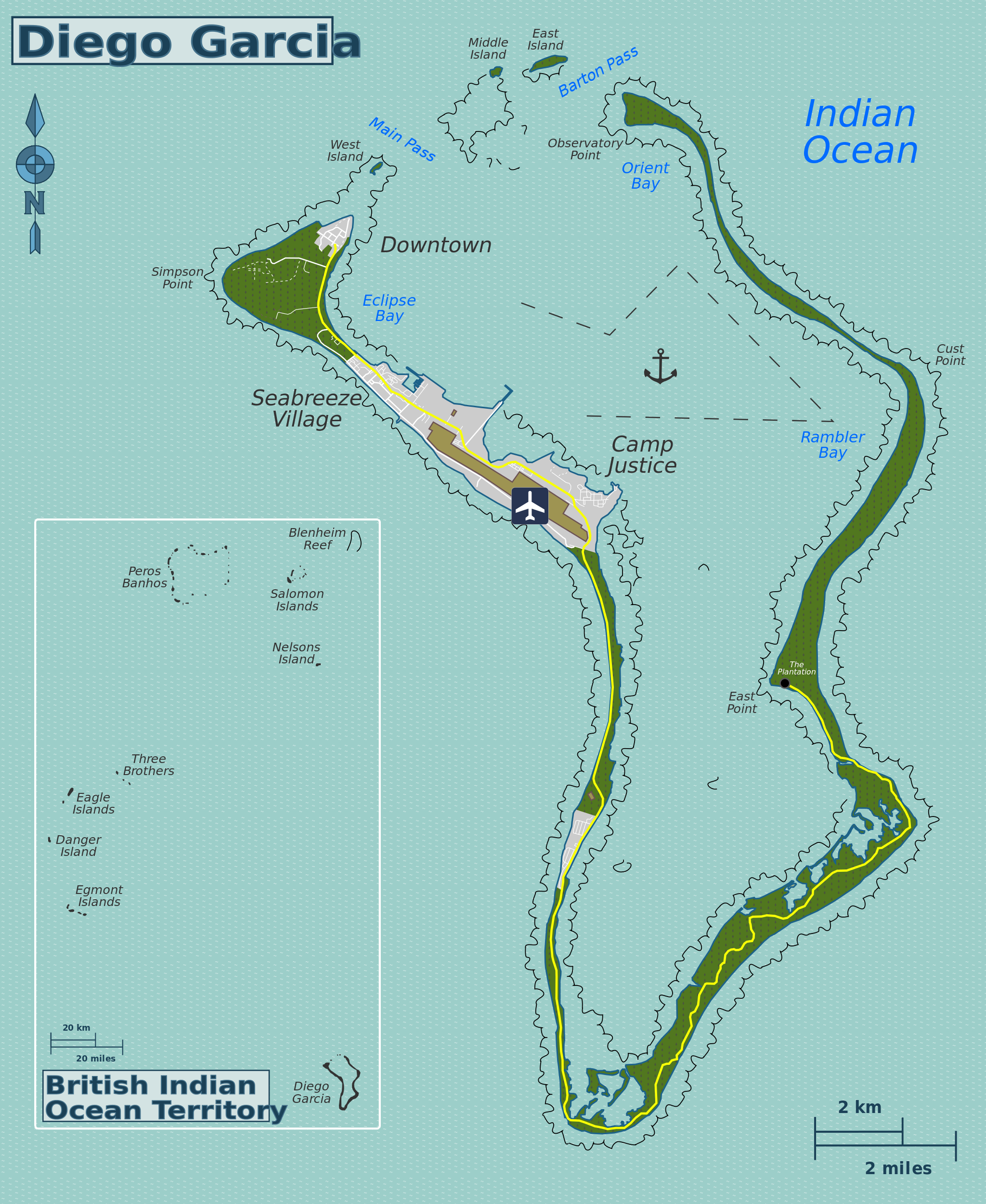 Diego Garcia Topographique 
