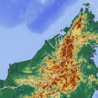Malaysia – Borneo: topographic