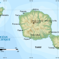 Tahiti and Moorea – topographic