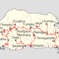 Bhutan – main roads