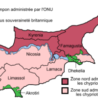Cyprus – northern and southern districts (de facto)