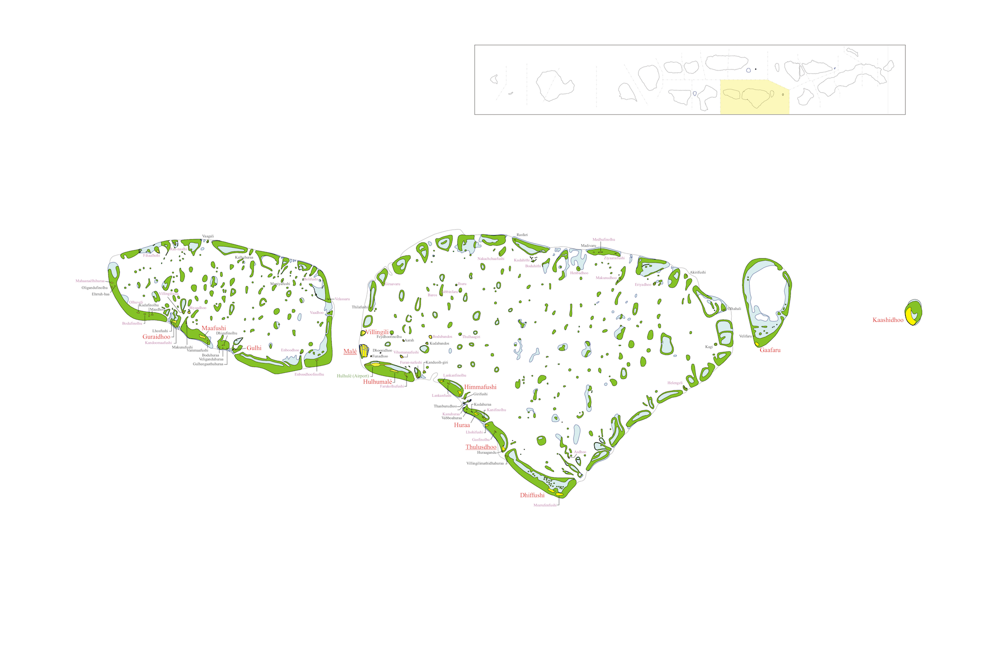 Maldives Kaafu Map Populationdata Net