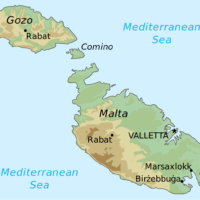 Malta – topographic