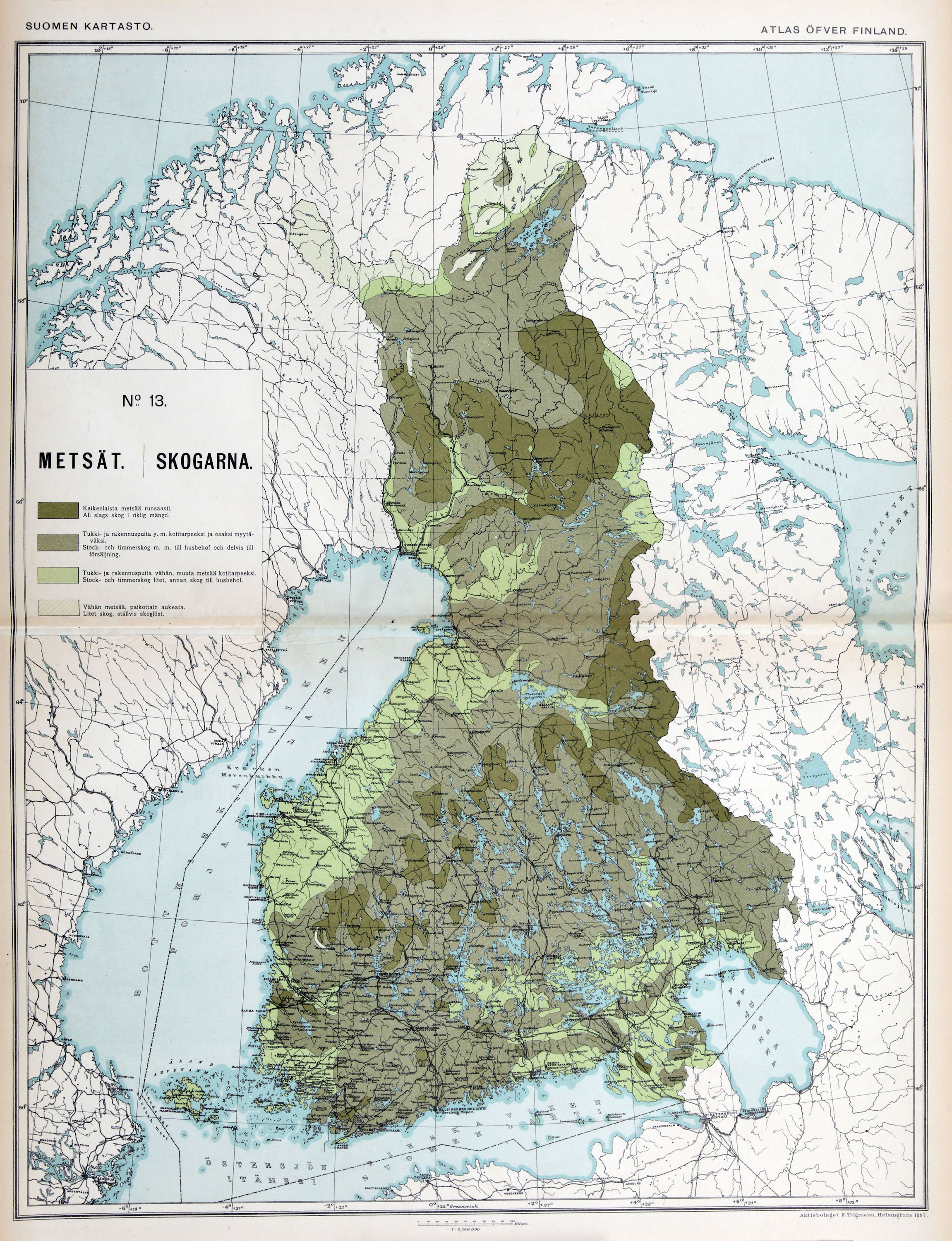 Finland Forest Map