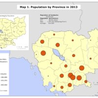 Cambodia – population of provinces (2013)