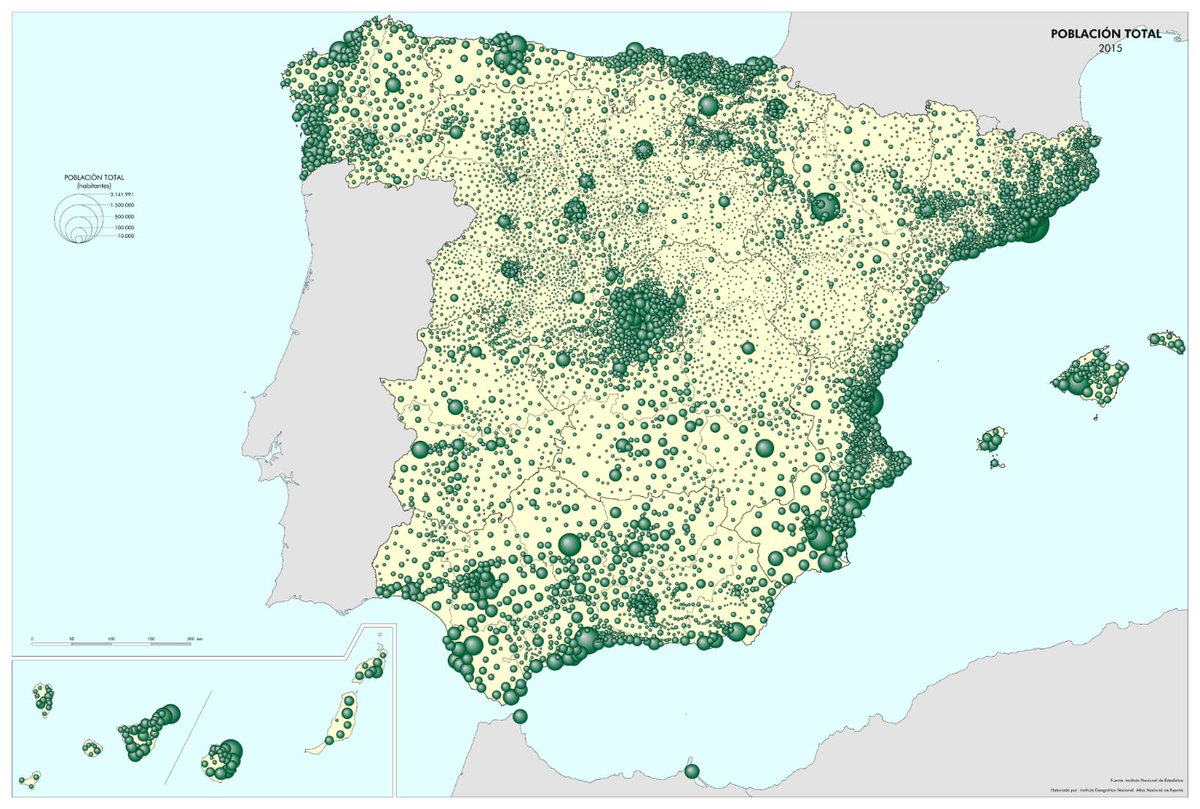 demographic map of spain