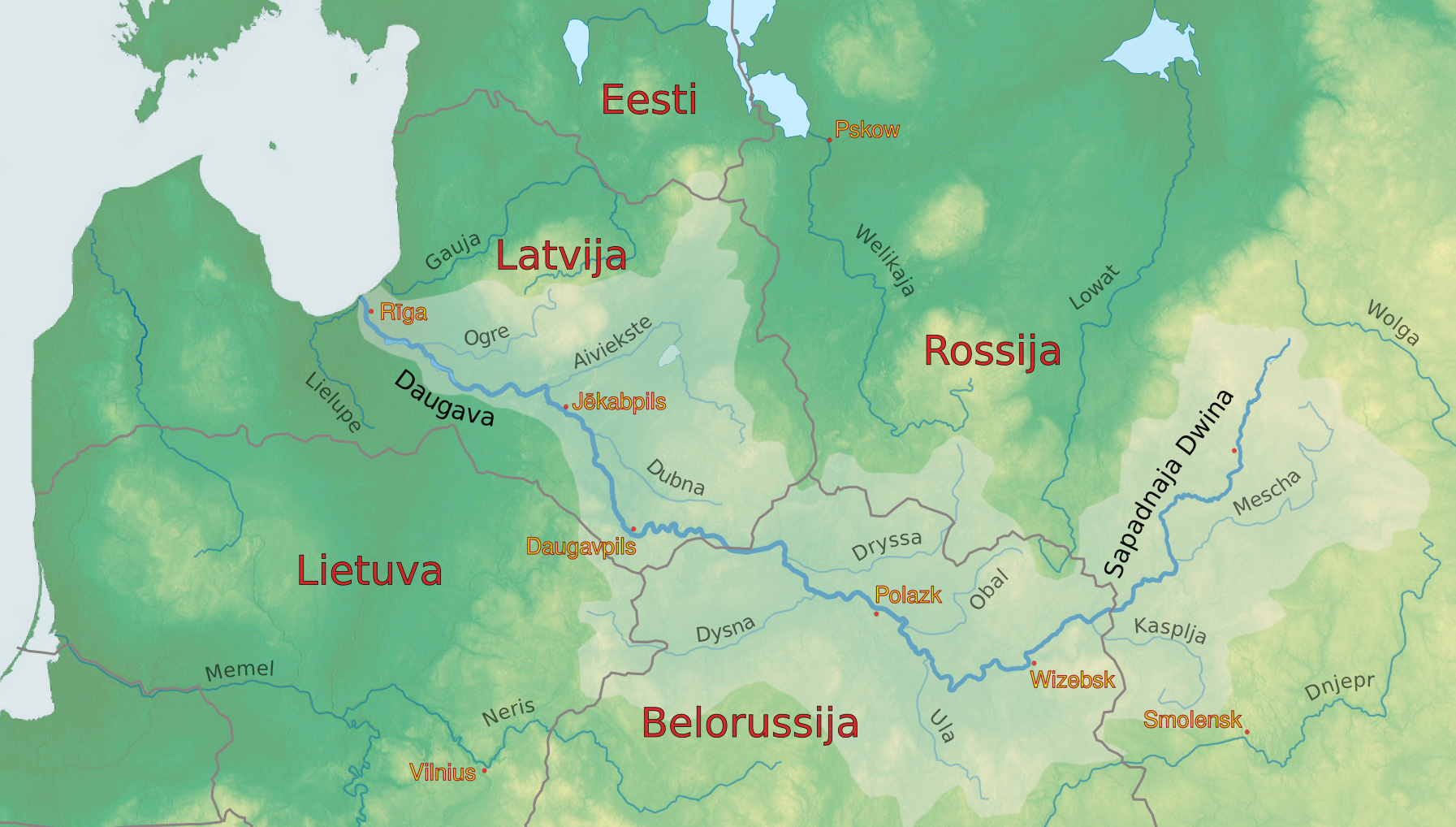 Бассейн реки западной двины