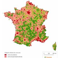 France – urbanization (communes, 2017)