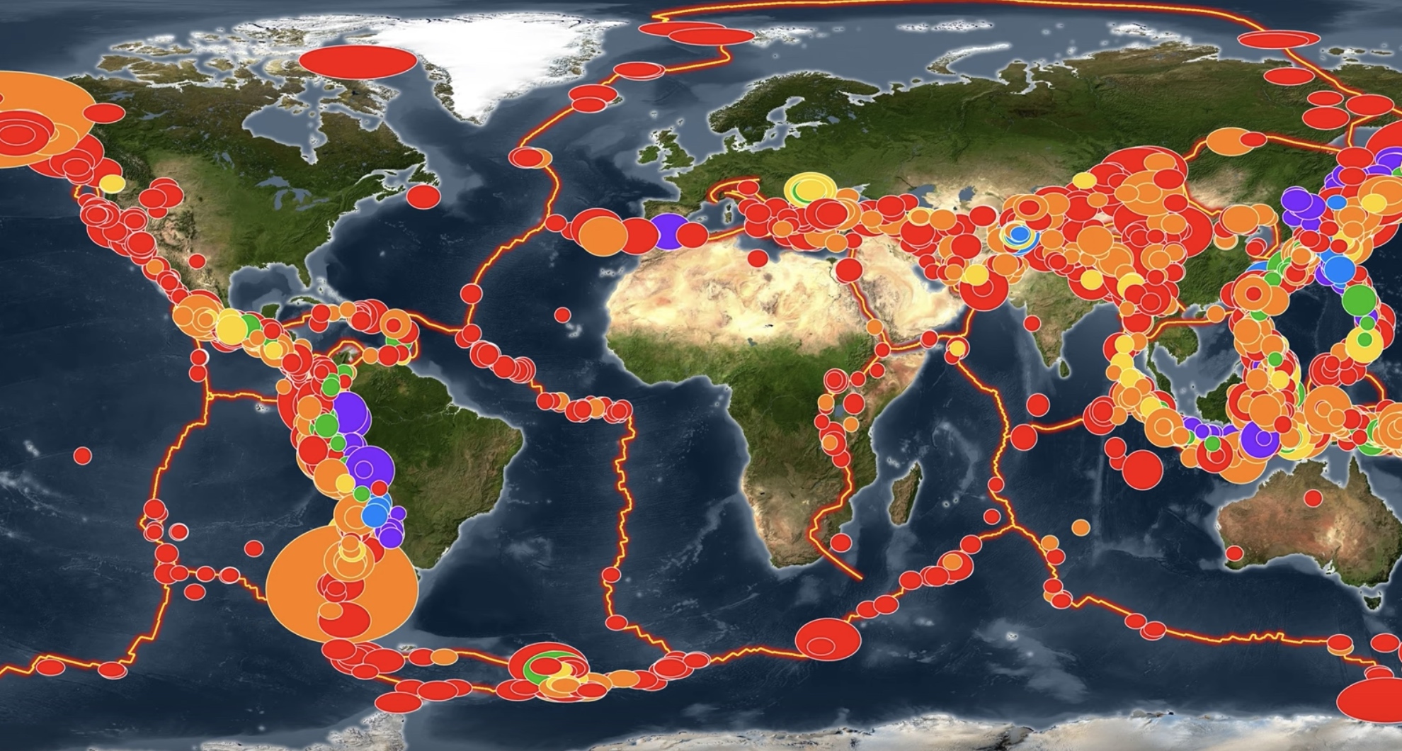 World Earthquakes 1901 2000 