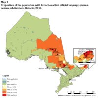Canada – Ontario: french language (2016)