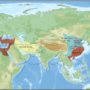 Major Powers in Eurasia in 555