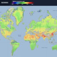 World – Methane concentration (2020)