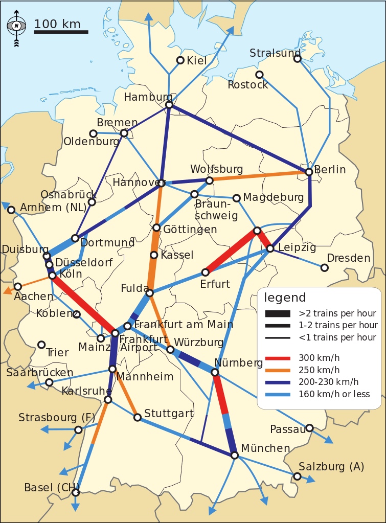 Germany Train System Map