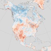 Amérique du Nord – températures moyennes (été 2016)