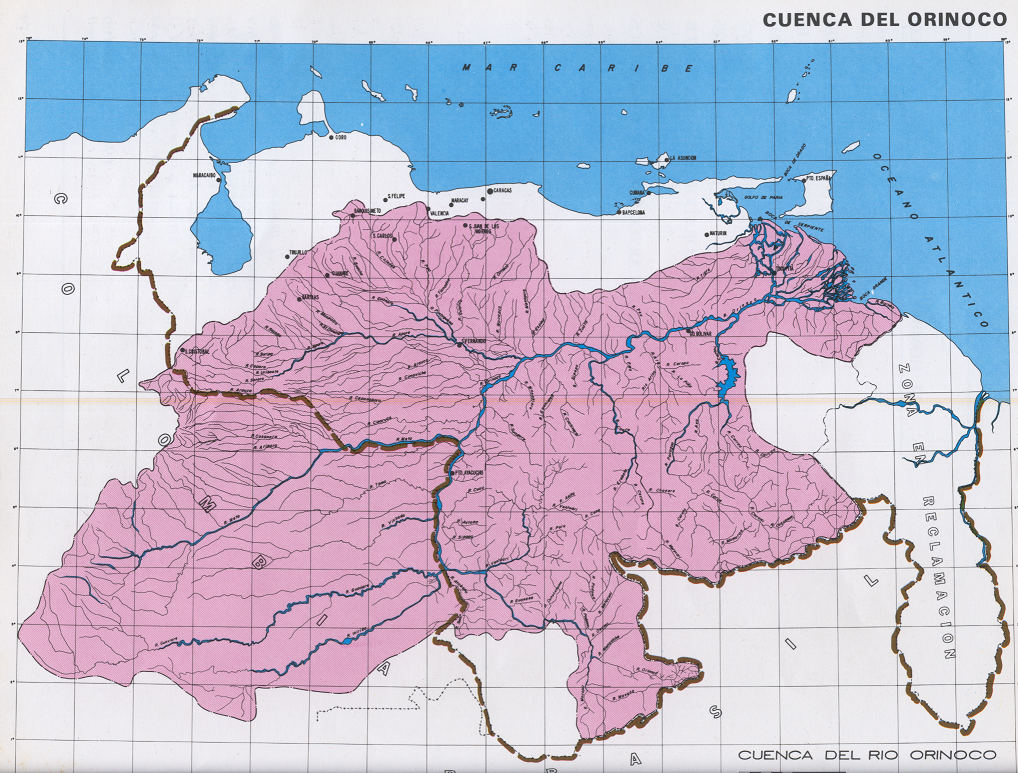 Orinoco Basin Colombia Venezuela • Map •