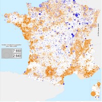 France – évolution de la population de 1999 à 2006