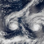 Pacifique – Ouragans Madeline et Lester sur la même image satellite