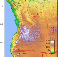 Angola – topographique