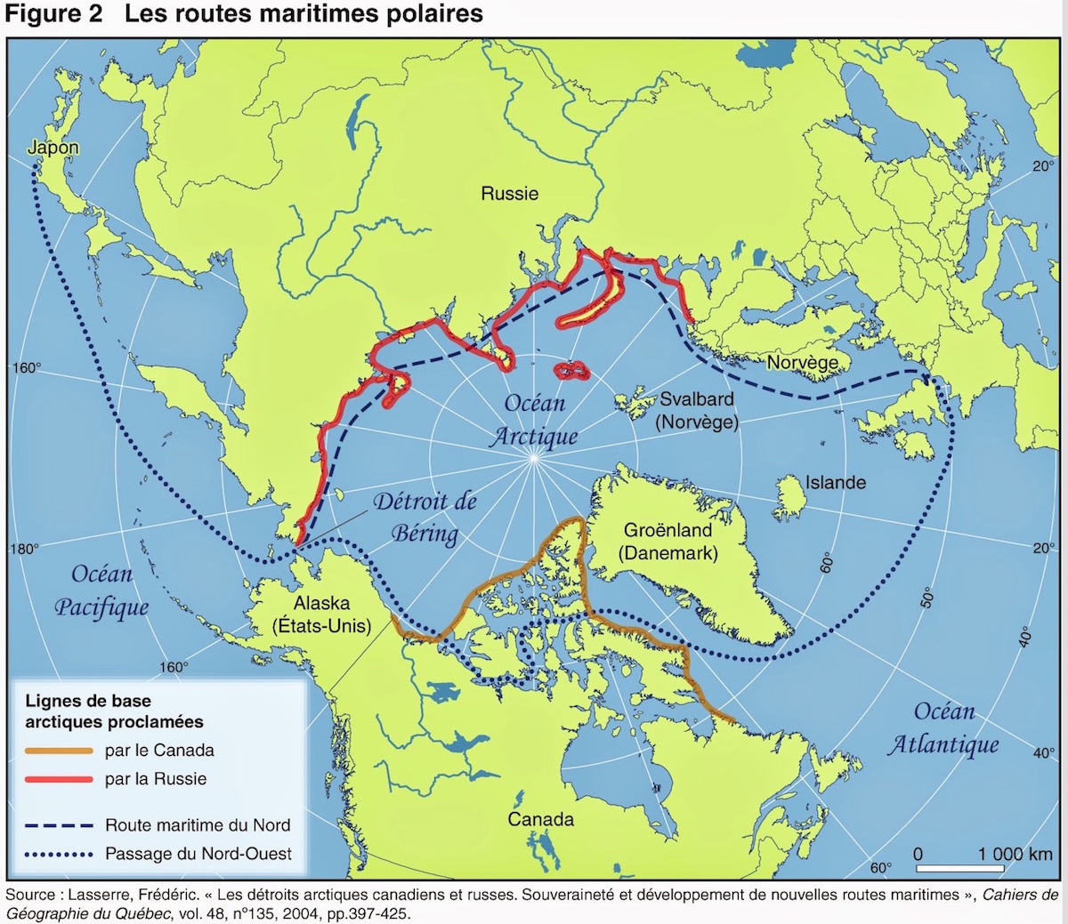 Arctic - Polar sea routes • Map • PopulationData.net