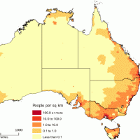 Australie – densité (2012)