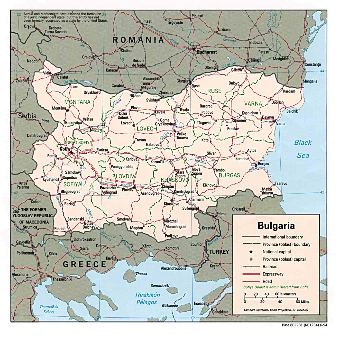 Bulgarie Map Populationdata Net