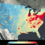 États-Unis – pollution au dioxyde d’azote (2005 à 2011)