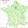 France – accidents : densité d’accidents graves (1998-2000)