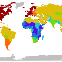 Carte de l’indice de développement humain 2004 (IDH)