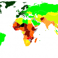 Carte de l’indice de développement humain 2007 (IDH)