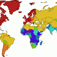 Carte de l’indice de développement humain 2002 (IDH)