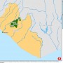 Libéria – invasion de chenilles : zones touchées (janvier 2009)