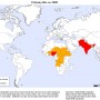 Poliomyélite : carte du monde (2008)