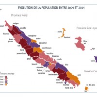 New Caledonia – population evolution (2009-2014)