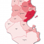 Tunisie – densité (2014)